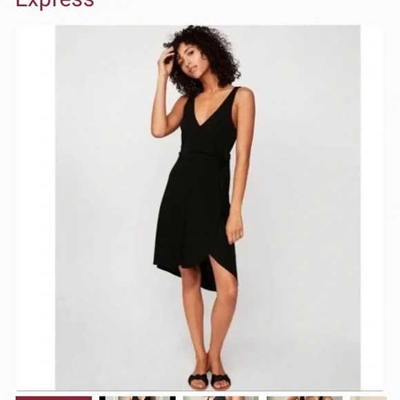 express black wrap dress Express women's black and white wrap dress size M